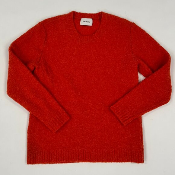 Harmony Red Bouclé Knit Sweater – Crewneck - Picture 1 of 6